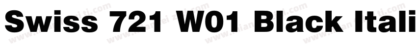 Swiss 721 W01 Black Italic字体转换